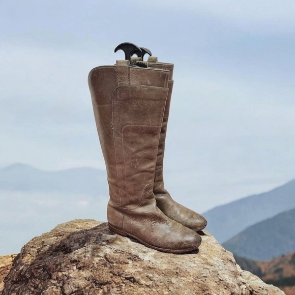 FRYE Boots Women's Leather PAIGE Knee High EQUESTRIAN Riding Boots Size 10 B - Picture 12 of 13